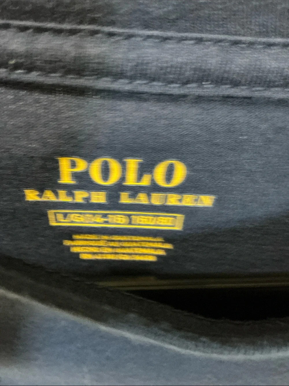 Ralph Lauren Navy Long-Sleeve Crew with Red Pony Embroidery